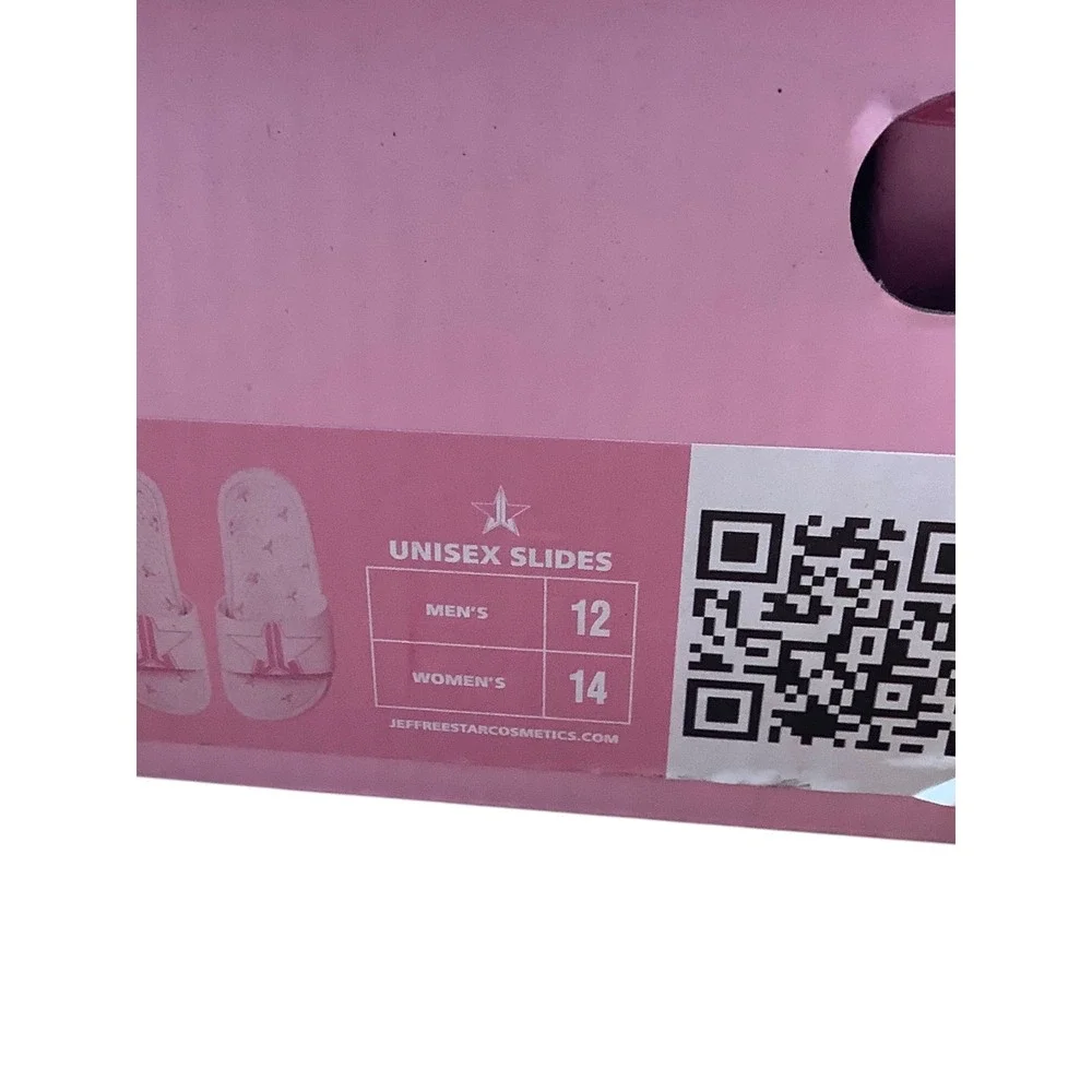 Jeffree Star Cosmetics Pink Unisex Slides Mens‎ 12 Womens 14 Star Logo Sandals